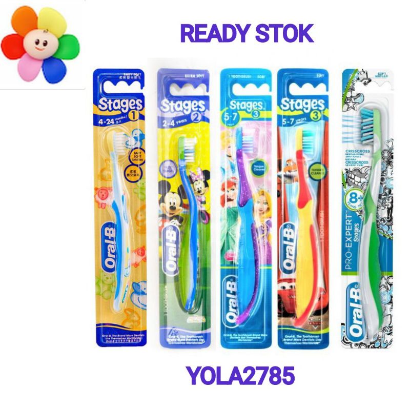 Jual Sikat Gigi Anak Oral B Stage 1 2 3 4 | Shopee Indonesia