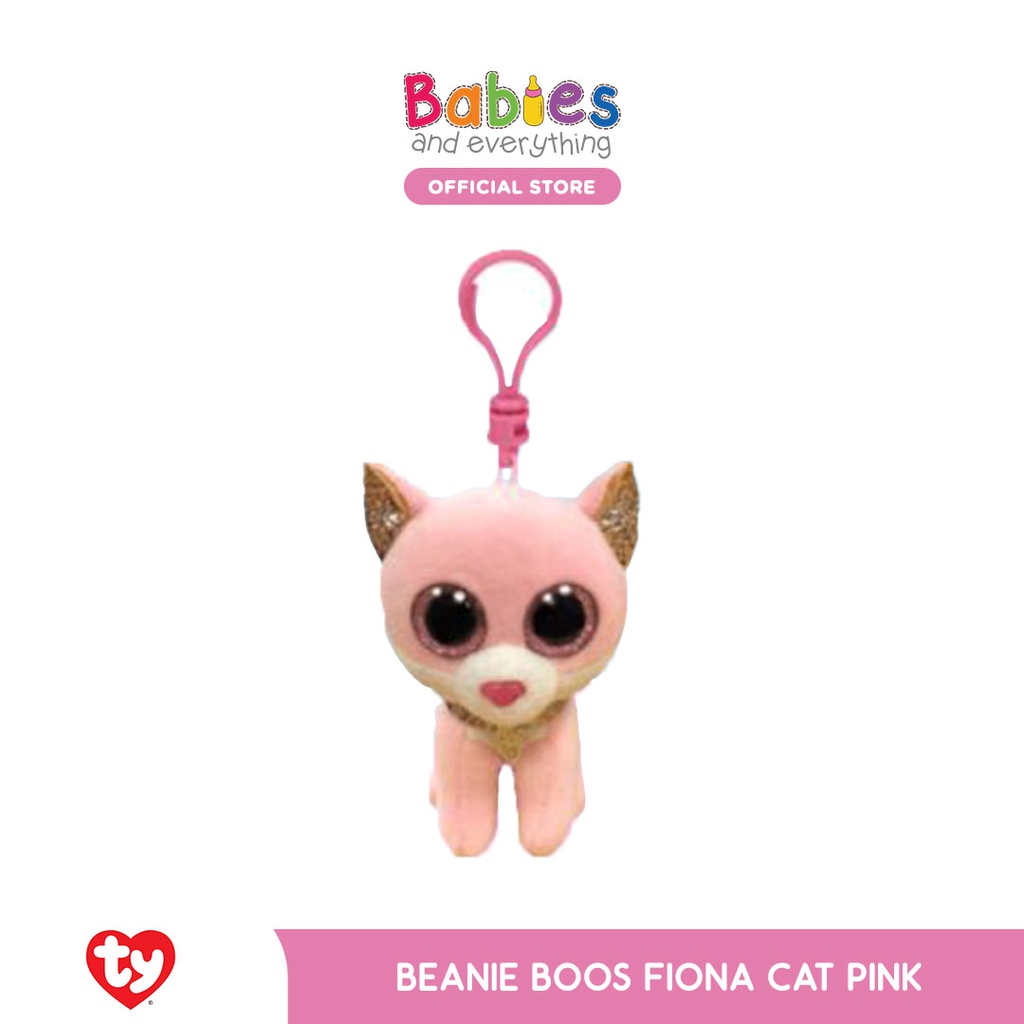 Jual TY Toys Beanie Boos Fiona Cat Pink Gantungan Kunci Boneka