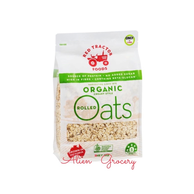 Jual RED TRACTOR Organic Rolled Oat 1 kg | Shopee Indonesia