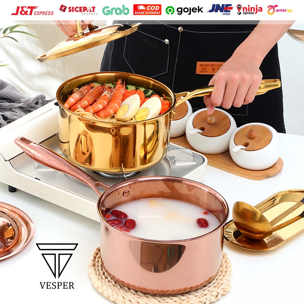 Jual panci cooking pot/cooking pot stainless steel boiling pot | Shopee ...