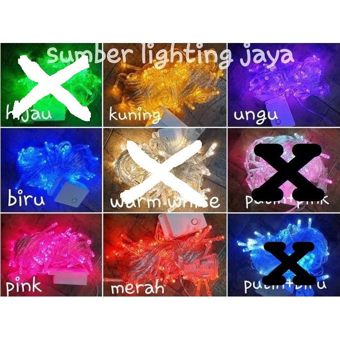 Jual Lampu Tumblr LED 10M Warm White Merah Biru Pink Hijau Ungu Kuning ...