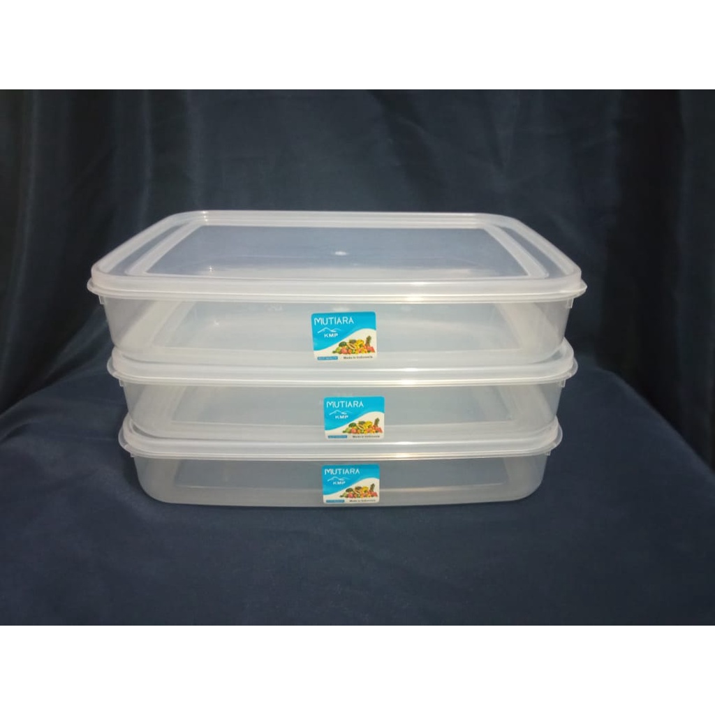 Jual Mutiarapack 2000 ml / 2 liter (26.5x19.5 h:5) Kotak Plastik bening ...