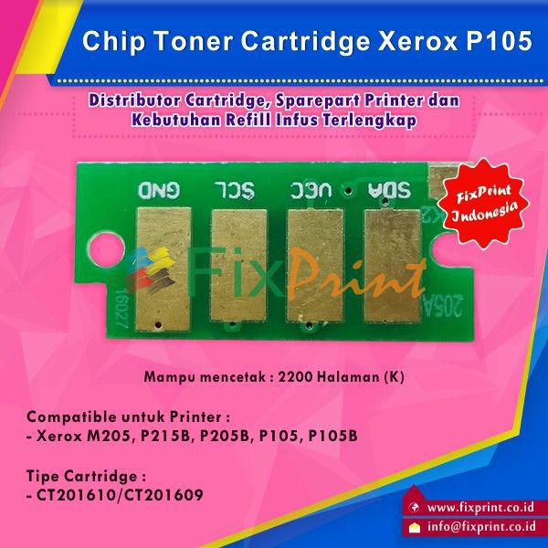 Jual Chip Toner Cartridge Xerox M205 P215B P205B P105 P105B, Monochrome ...