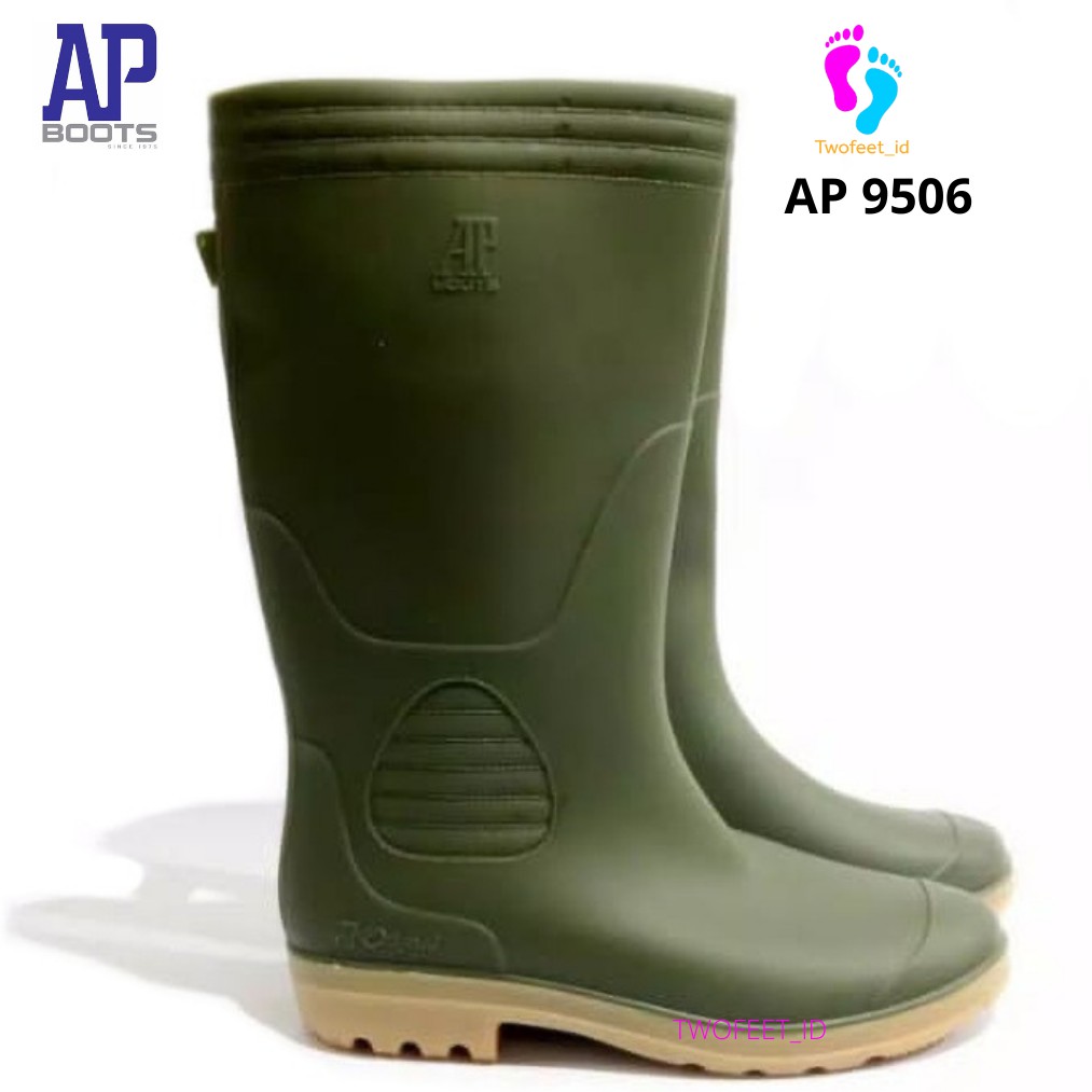 Jual AP 9506 GREEN 38-43 - SEPATU AP BOOTS 9506 HIJAU SAFETY KARET ...
