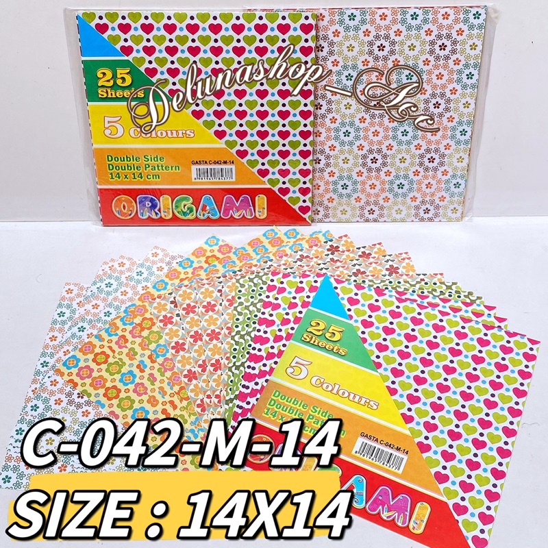 Jual Delunashop 770S Origami GASTA Motif 12x12 14x14 / Kertas Lipat ...