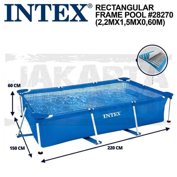 Jual Intex Kolam Renang Ikan Rectangular Frame Swimming Pools 28270 ...
