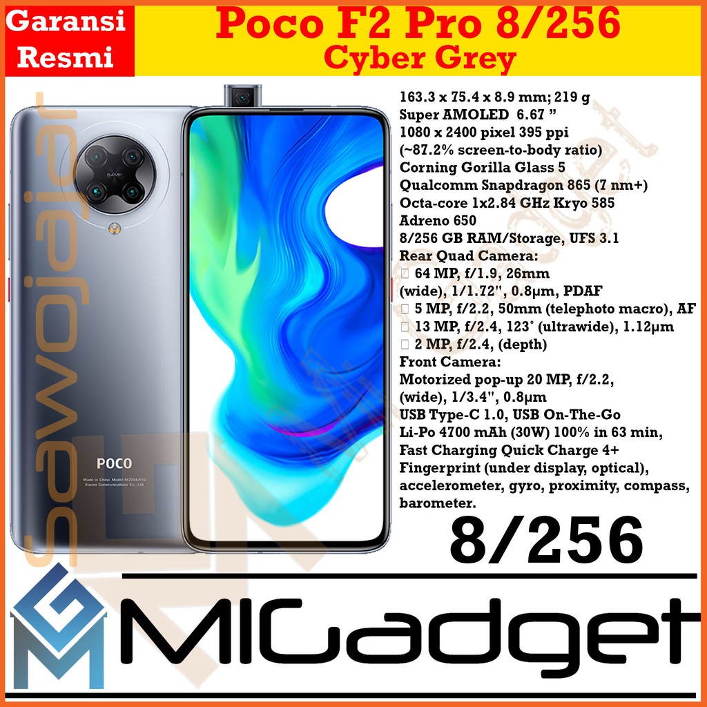 Jual Poco F2 Pro Pocophone F2 Pro 8/256 Garansi Resmi | Shopee Indonesia