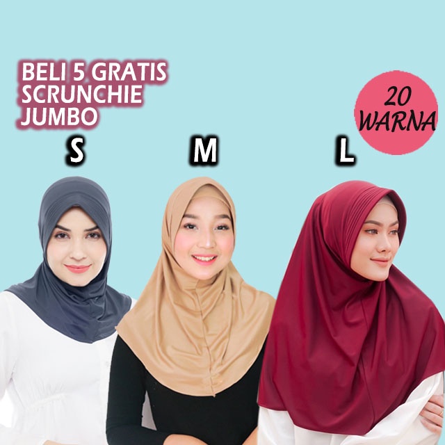 Jual Jilbab Sport All Size / Hijab Instan / Bergo Sport / Jilbab