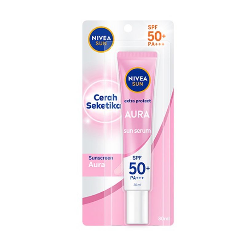 Nivea Sun Aura Primer SPF50 PA+++ - Soin Solaire Visage 30ml - Neuf