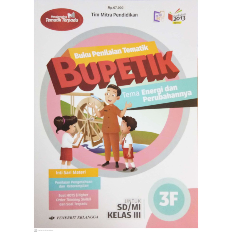 Jual BUKU ERLANGGA (ORIGINAL) PENILAIAN TEMATIK BUPETIK 3F SD KELAS 3 ...