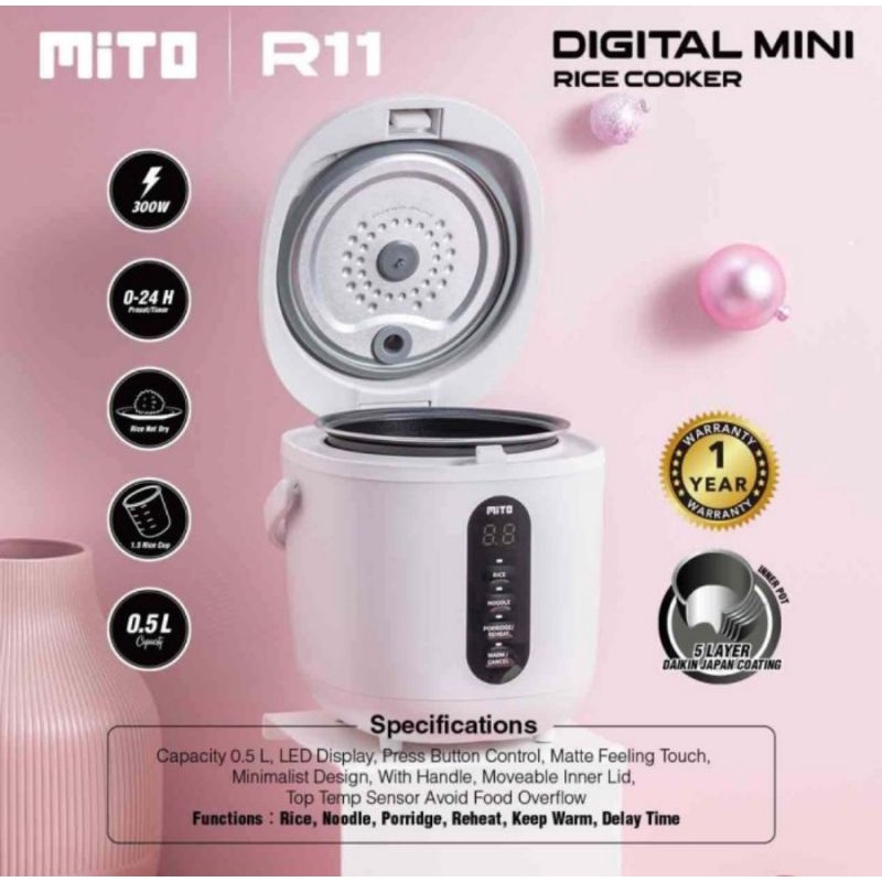 Jual Mito Digital Rice Cooker Mini 4 in 1 R11 / Rice Cooker Mito R11
