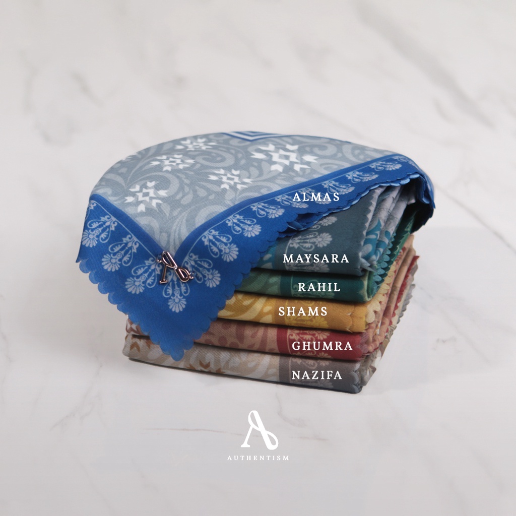 Jual AUTHENTISM ID | Qaseema Series - Kerudung Segi Empat Motif Voal ...