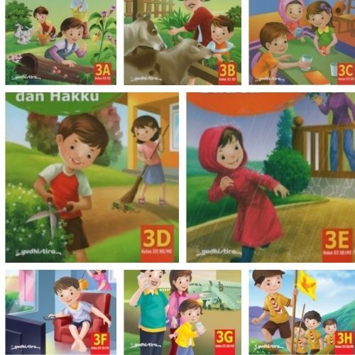 Jual BUKU TEKS TEMATIK TERPADU KELAS 3 - A B C D E F G H - YUDHISTIRA ...