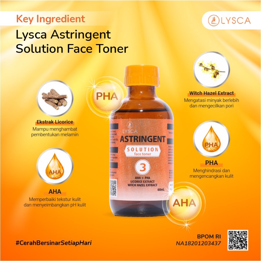 Jual LYSCA - Astringent AHA PHA Exfoliating Toner Wajah | Shopee Indonesia