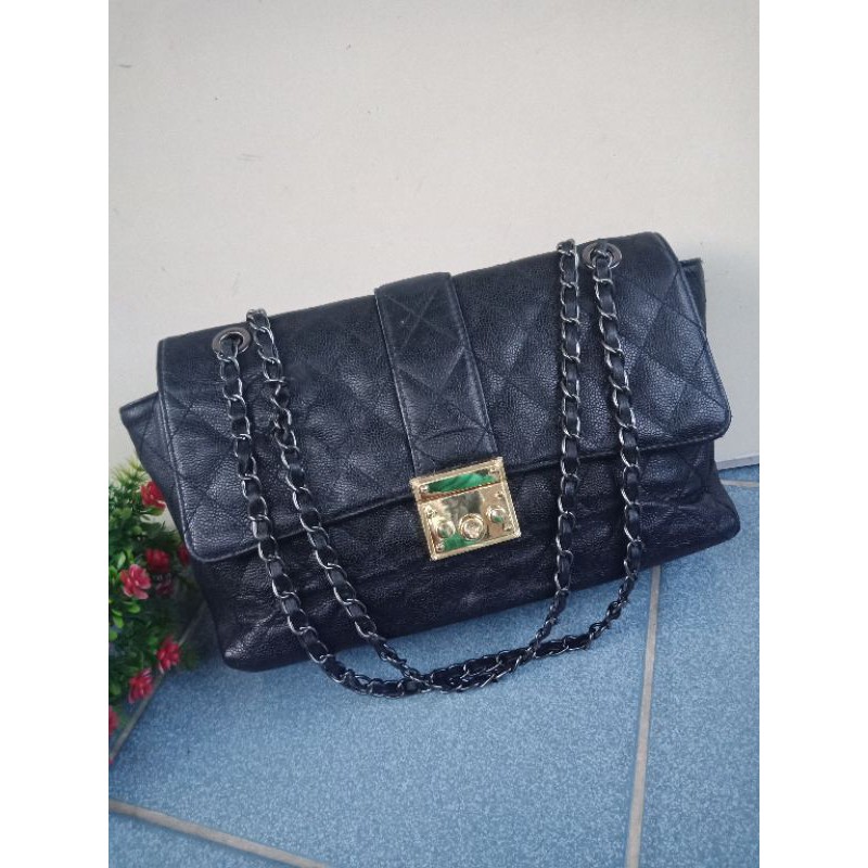 Jual HARRY MASON SHOULDERBAG RANTAI CAVIAR LEATHER SUPER ELEGANT MEWAH MANTULL Shopee Indonesia
