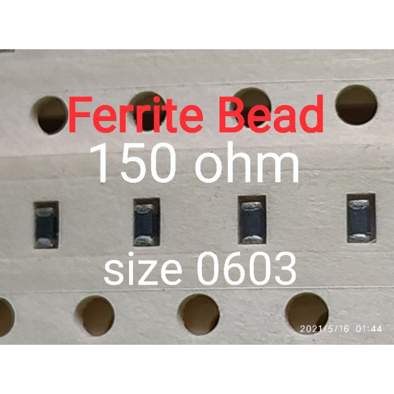 Jual 10pcs Ferrite bead inductors smd FB MH1608HM151T 150 ohm size