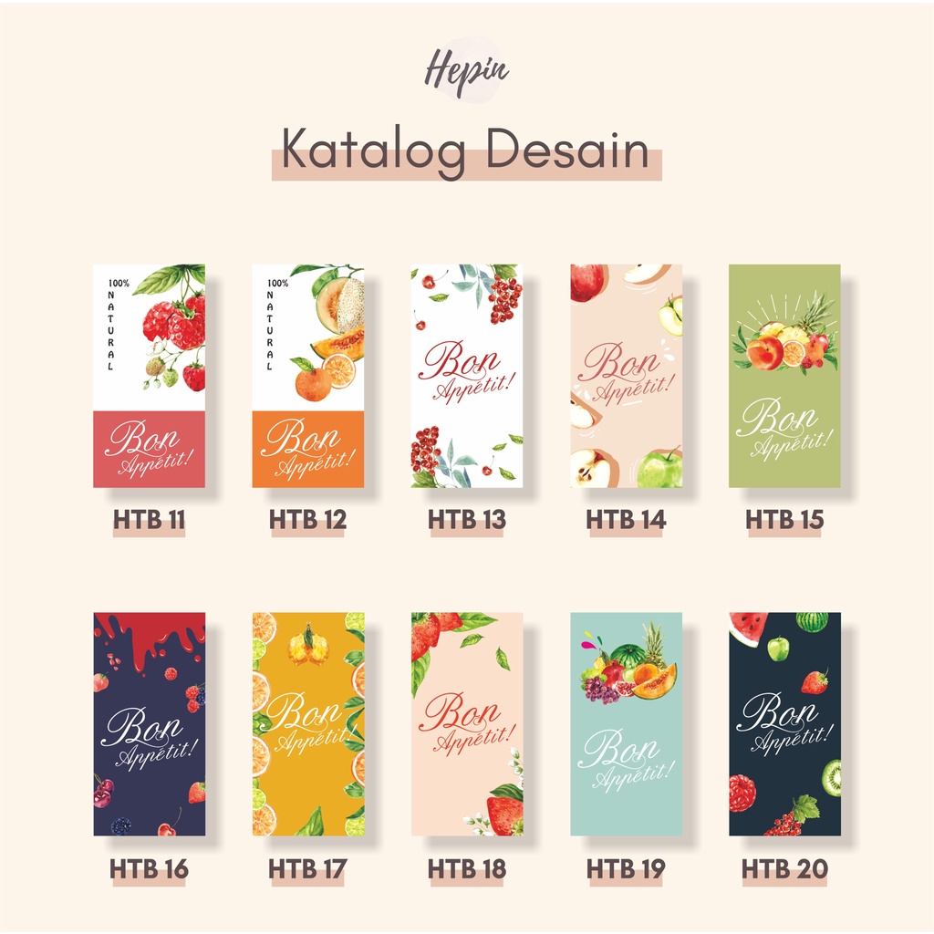 Jual hang tag tema BUAH/label tag produk murah/edisi buah | Shopee ...