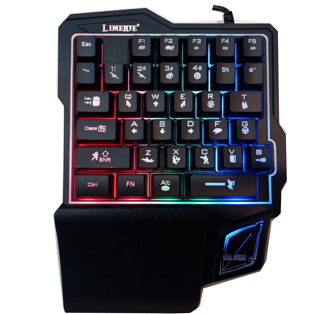 Jual Single Hand Gaming RGB Portabel Android Keyboard 35 Keys | Shopee ...