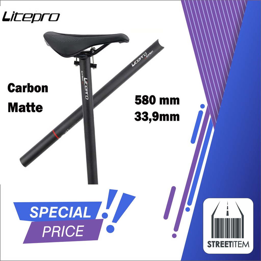 Seatpost carbon sale sepeda lipat