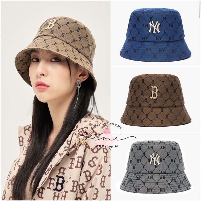 Monogram Diamond Jacquard MLB Bucket Hat Korea –