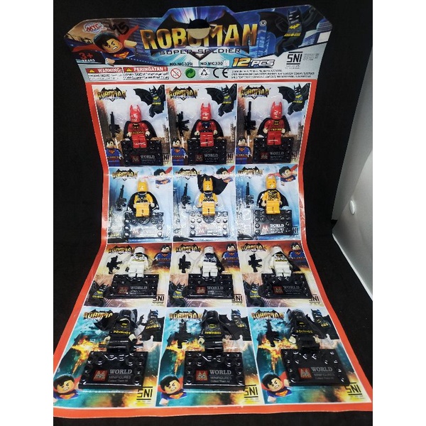 Jual mainan lego kalakter 1.lembar.isi.12.pcs | Shopee Indonesia