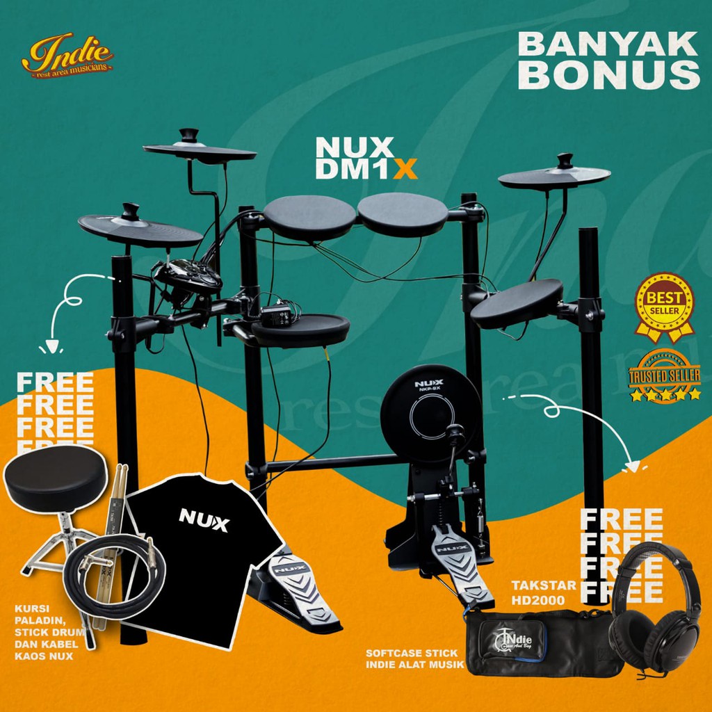 Jual Drum Elektrik NUX set DM1X DM 1X Shopee Indonesia