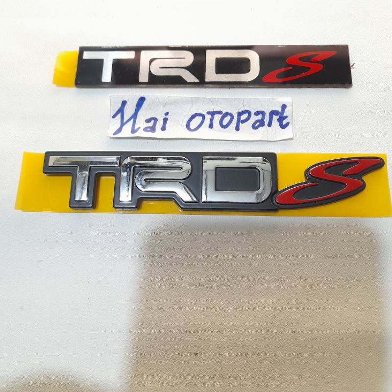 Jual Emblem Tulisan Trd S Original Dan Non Original Buat Mobil Agya Dll Harga Satuan Shopee