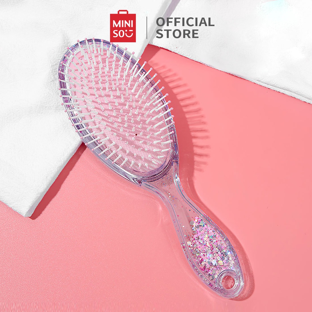 Jual Miniso Official sisir rambut wanita cushion hair brush comb catokan sisir | Shopee Indonesia