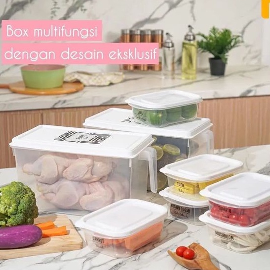 Jual Kotak Container Makanan Kulkas Toples Plastik Bening Technoplast Fridge Storage Shopee 9809