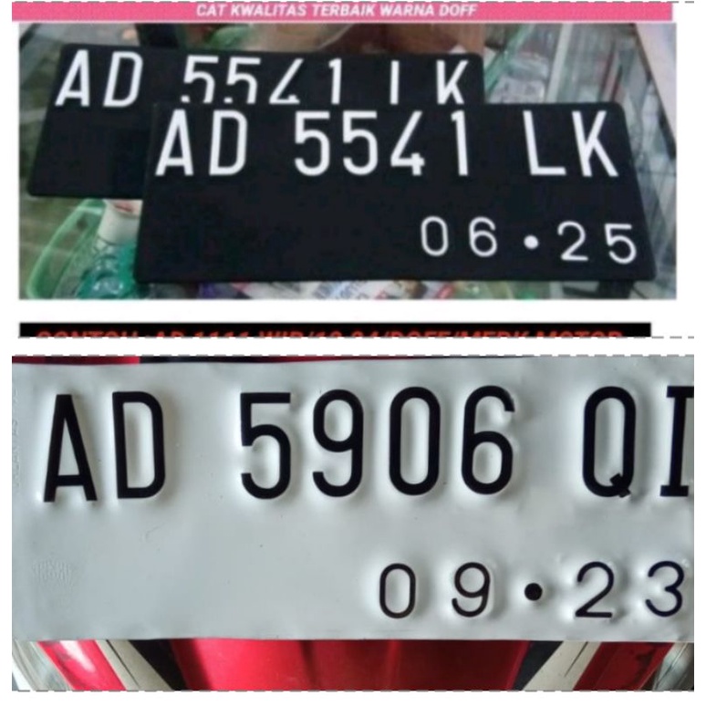 Jual PLAT NOMOR MOTOR BAUT TANAM HITAM DOFF DAN PUTIH | Shopee Indonesia
