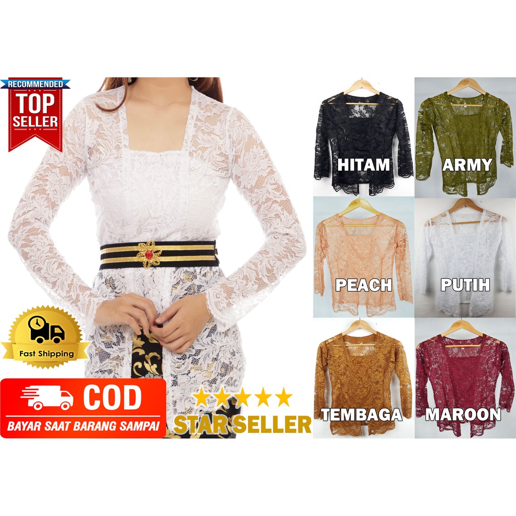 Jual Kebaya - Kebaya Modern Kebaya Brukat Bali Atasan Kebaya Brukat