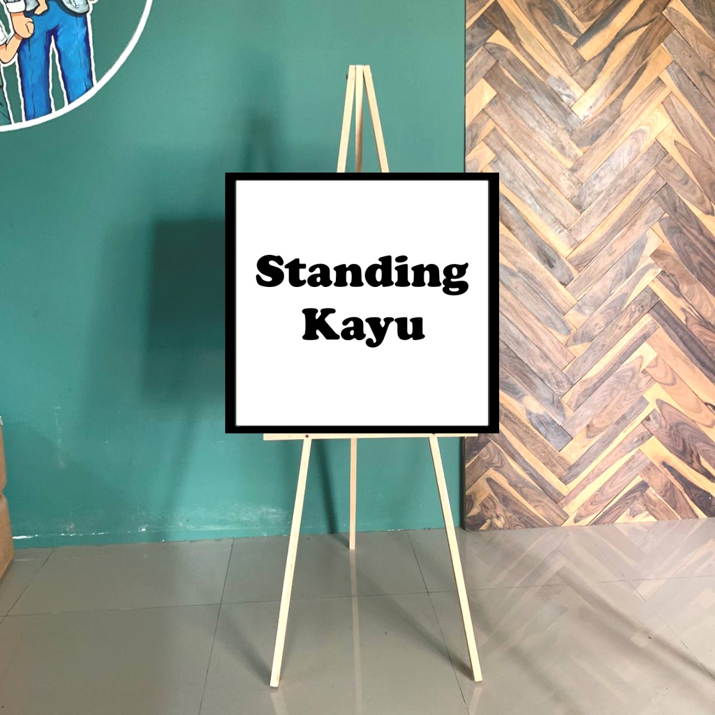 Jual Standing Kayu Penyangga Foto Standing Tripod Easel Kayu Standing ...