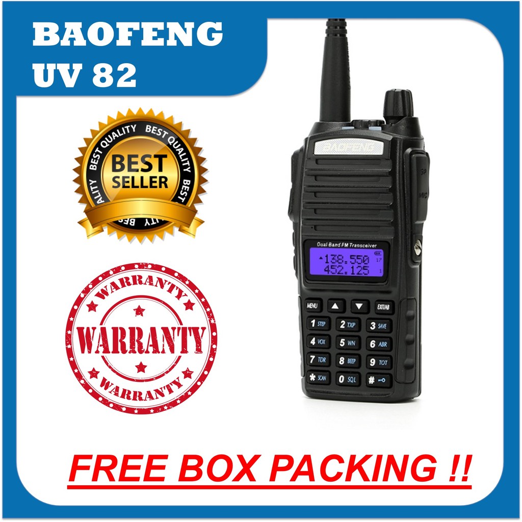 Baofeng UV-82 8 W Triple 8/4/1 Watt groot bereik, krachtige Walkie-Talkie CB draagbaar vhf/uhf ptt tweway radio Amador