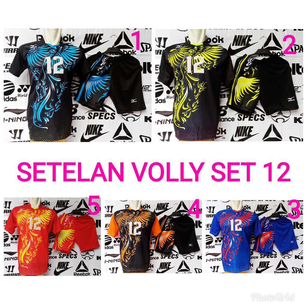 Baju Kaos Olahraga Jersey Bola Setelan Futsal Volly Mizuno Batik 01