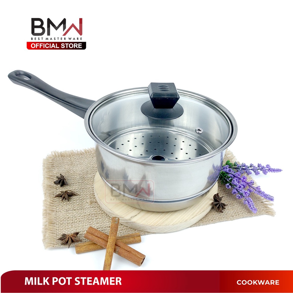 Jual Bmw Kitchen Ware Panci Susu Stainless Steel Panci Kukus Milk Pot Mpasi Steamer Cm