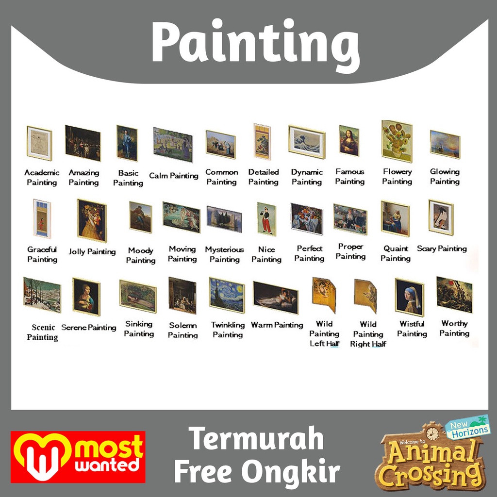 Jual Genuine Art Statue Jolly Redd Museum Painting Animal Crossing New