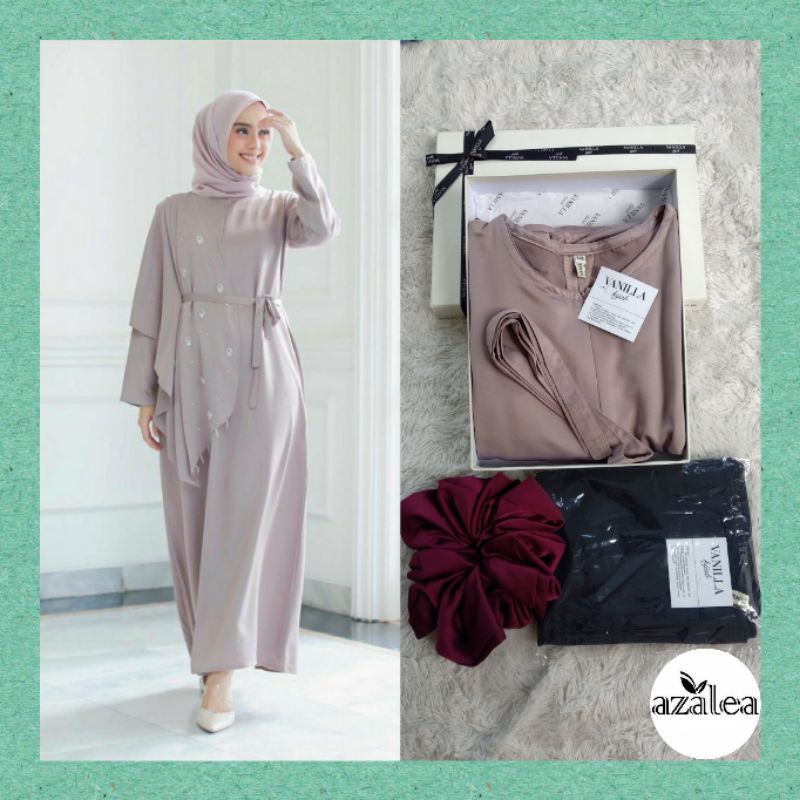 Jual [Azalea] Zalia Dress Vanilla Hijab vanillahijabofficial Free Hijab