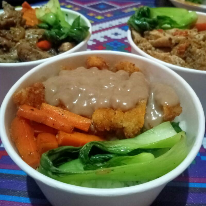 Jual chicken katsu with gravy sauce Shopee Indonesia