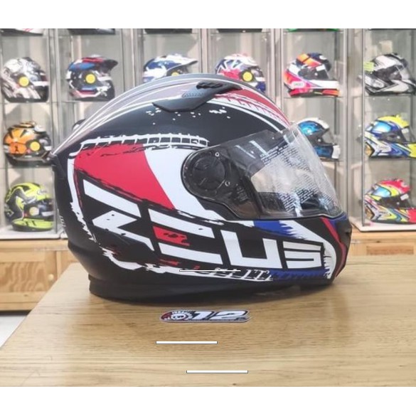 Jual Helm Zeus 813 Matt Black AN13 Red | Shopee Indonesia