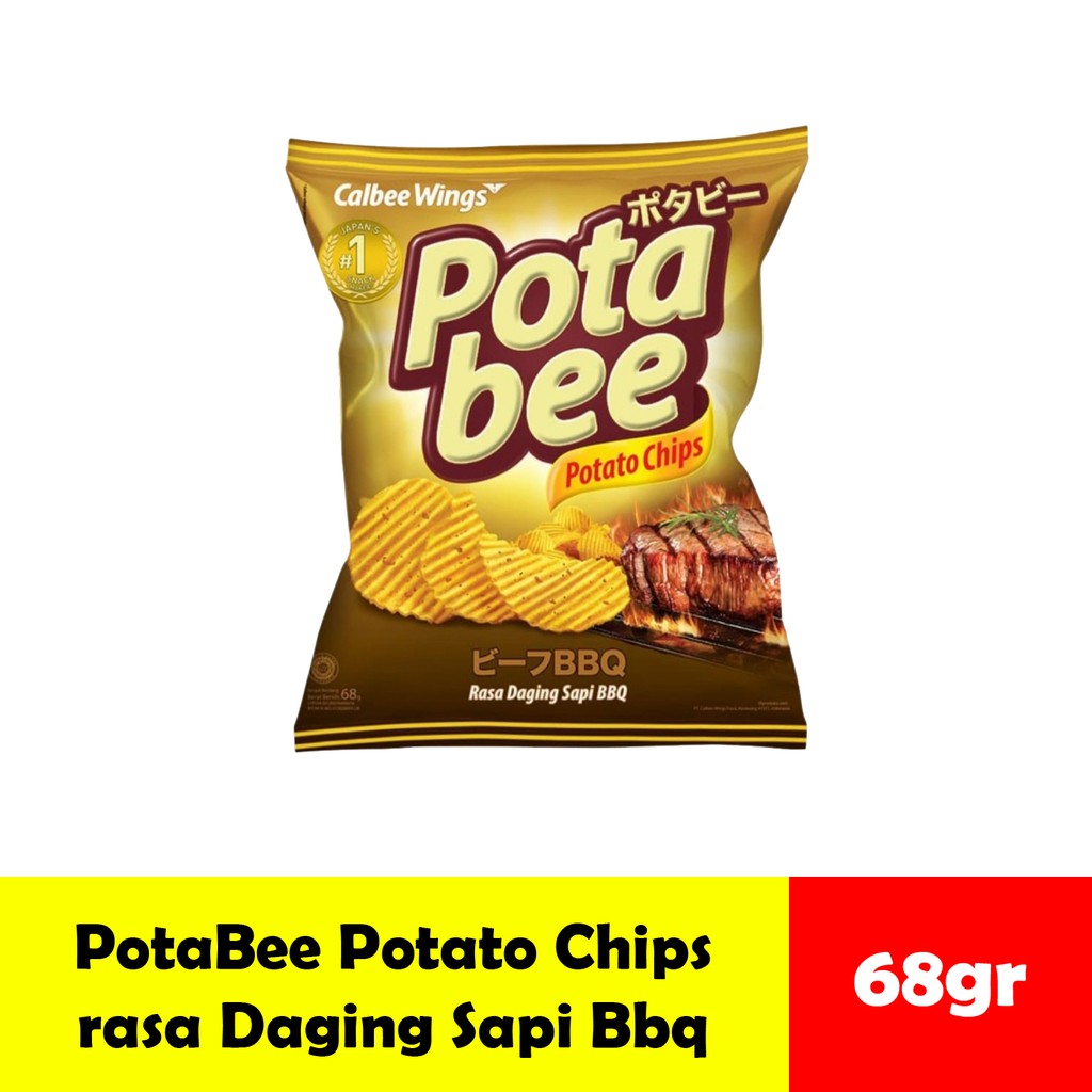 Jual PotaBee Potato Chips Ayam Bakar / Daging Sapi Bbq / Rumput Laut ...