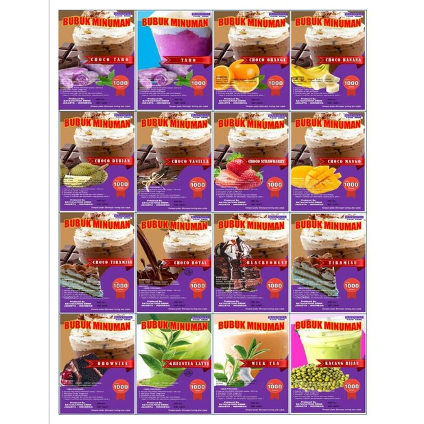 Jual Bubuk Minuman Berbagai Varian Rasa 250 gram Bubble Drink Powder