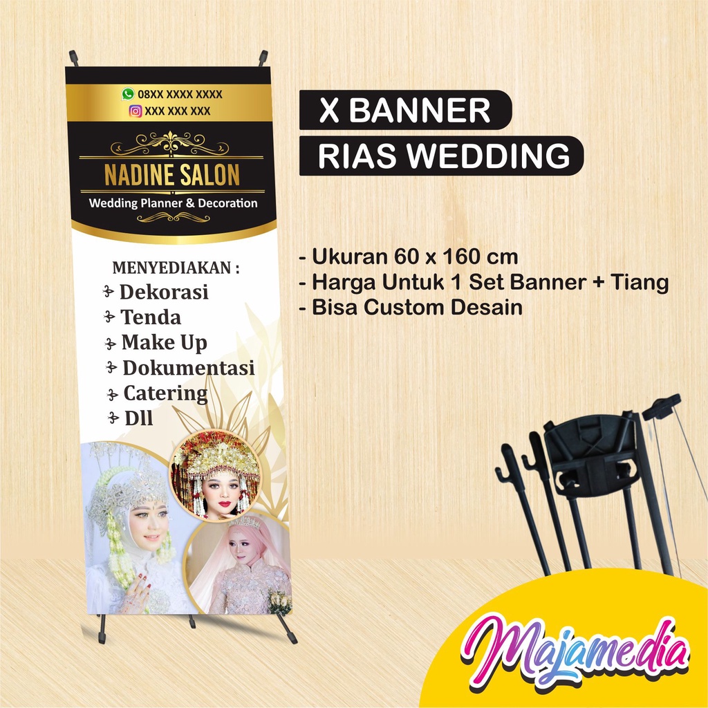 Jual X BANNER RIAS WEDDING CUSTOM | Shopee Indonesia