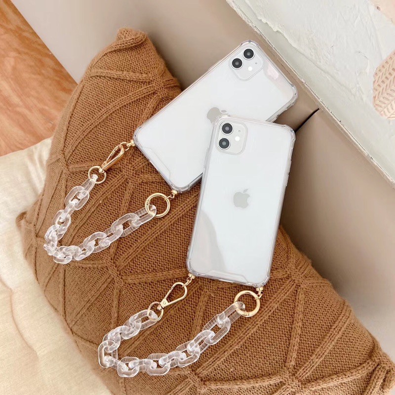 Korean Chain Grip Popsocket Strap Hp Korean style Transparan Case with  Strap Korean Grip Case