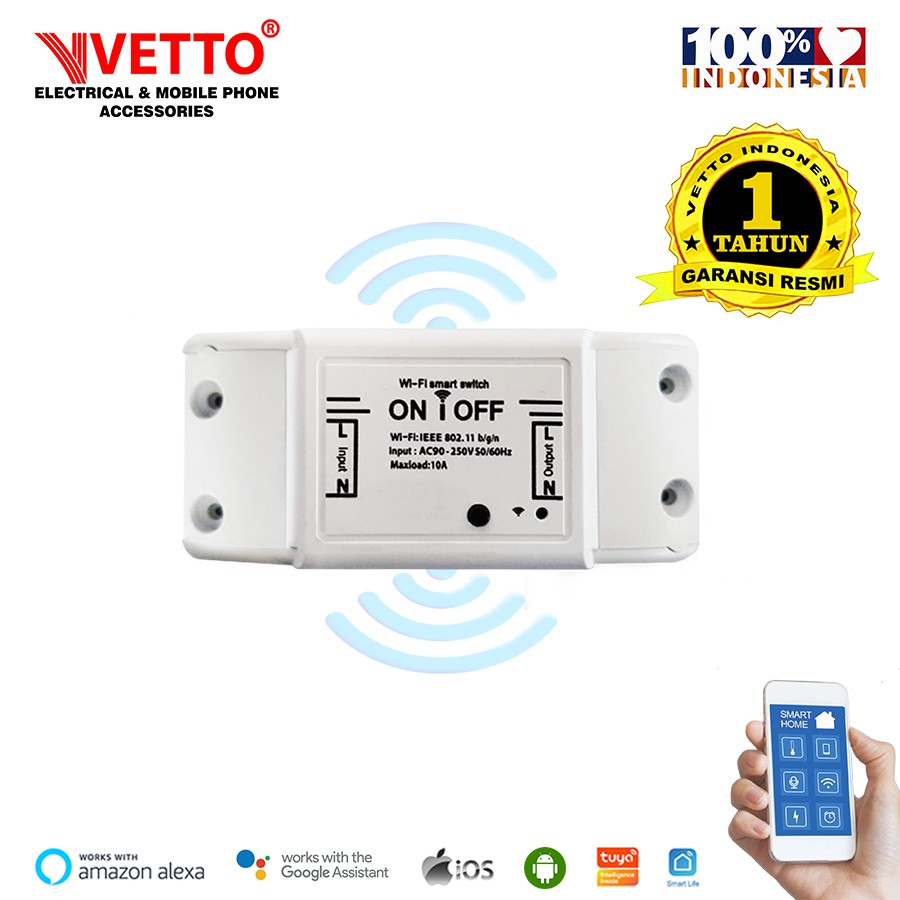 Jual VETTO Smart BREAKER ON OFF Switch Wireless IoT Home Automation ...