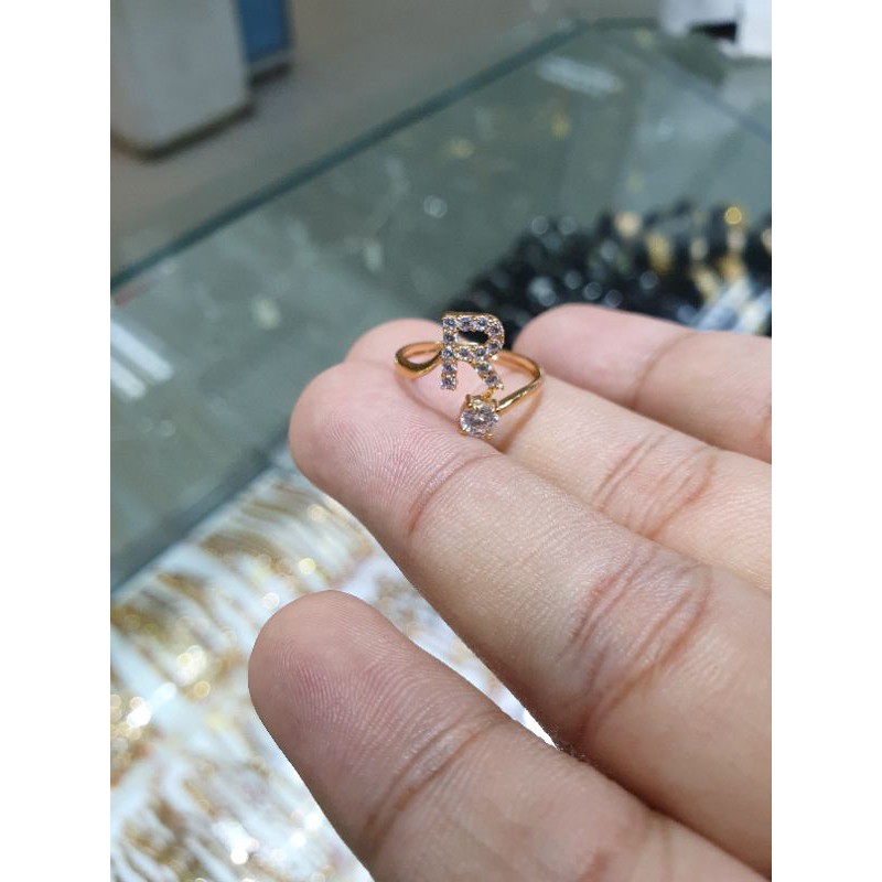 Jual cincin inisial R emas asli | Shopee Indonesia
