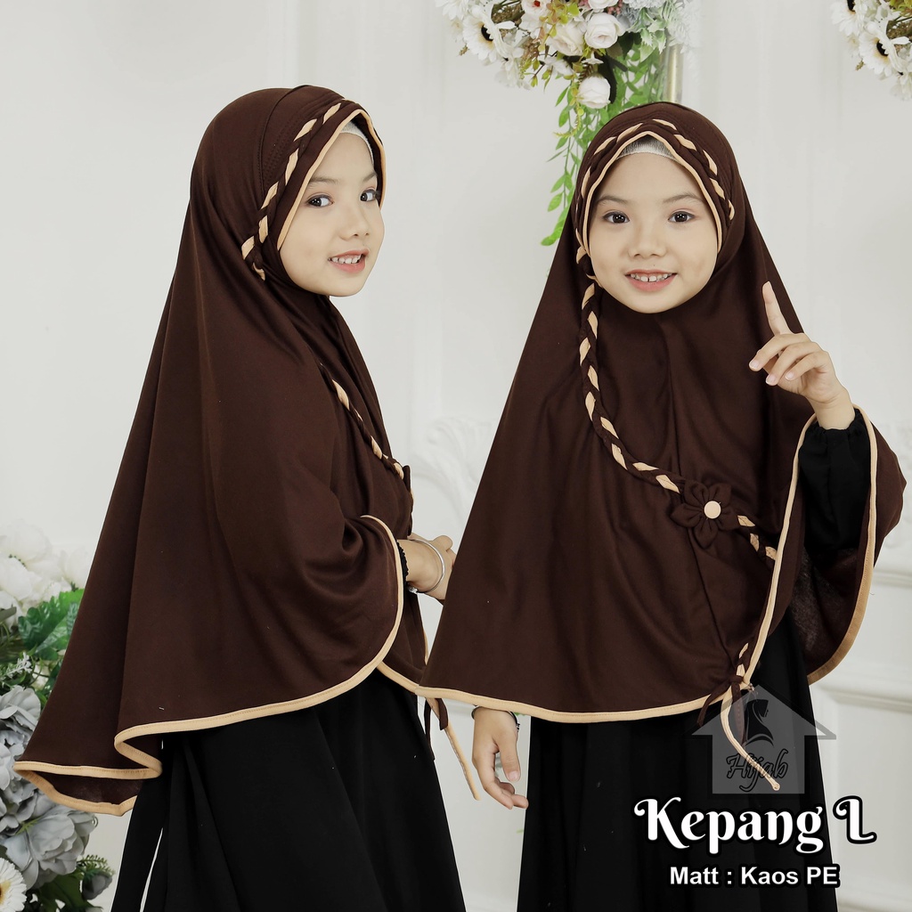 Jual Kerudung Anak Sekolah SD Model Kepang Size M,L Jilbab Instan Anak ...