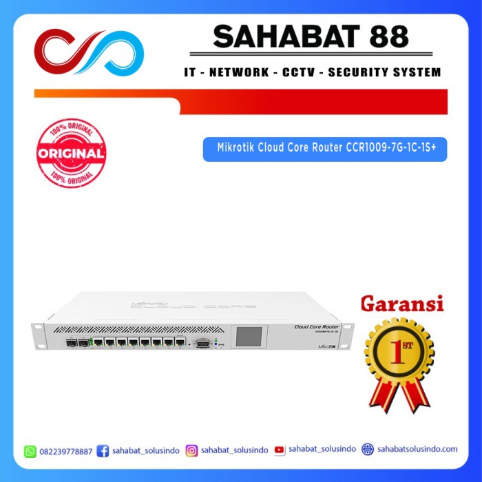 Jual Mikrotik Cloud Core Router Ccr1009 7g 1c 1s Shopee Indonesia 8791