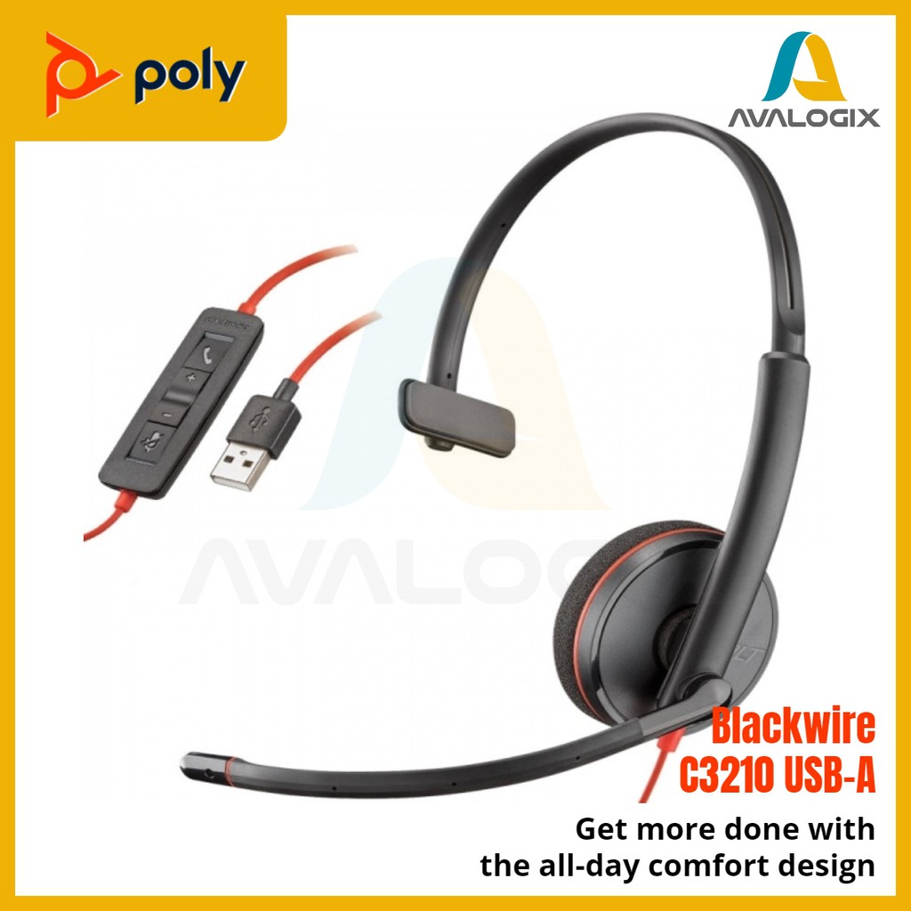 Jual HEADSET POLY BLACKWIRE 3200 Series | Shopee Indonesia