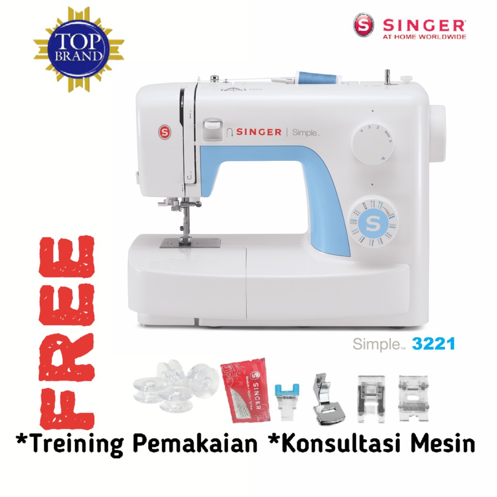 Jual Mesin Jahit Portable Singer 3221 | Shopee Indonesia
