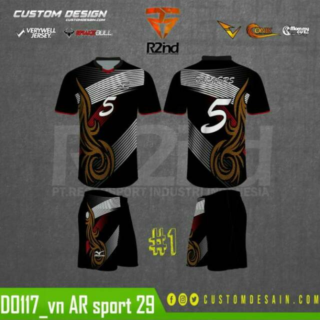 Desain kaos shop volley mizuno